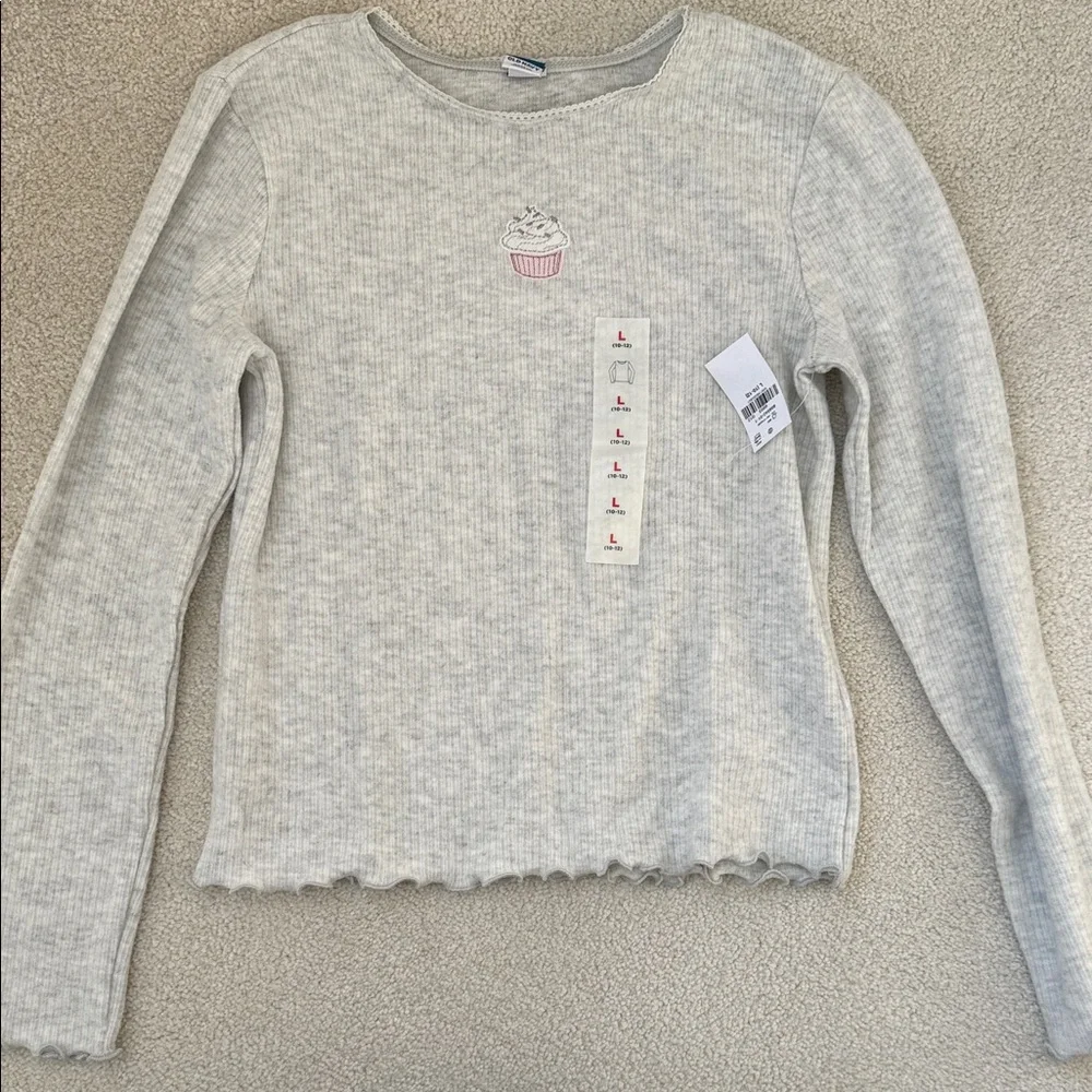 Old Navy Cupcake Embroidery Long Sleeve